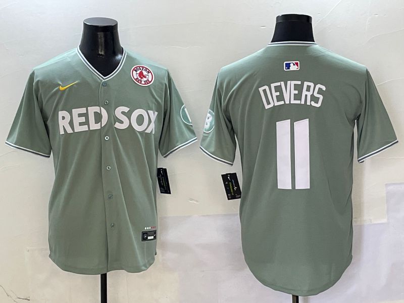 Men Boston Red Sox #11 Devers Green Joint Name Game Nike 2025 MLB Jersey style 7->boston red sox->MLB Jersey